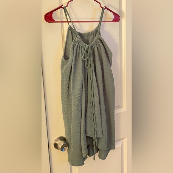 SHEIN green tunic with tie front, size M. - Picture 3 of 6